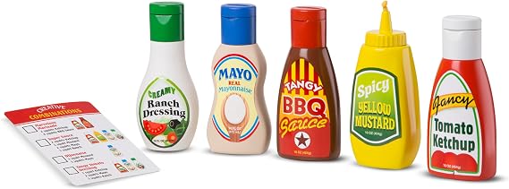 Melissa & Doug Favorite Condiments Play Kitchen Food Toys