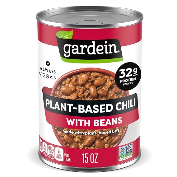 Gardein Plant-Based Chili With Beans, Vegan, 15 oz. Can