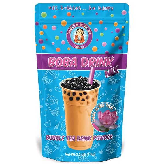 Premium THAI ICED TEA Boba/Bubble Tea Drink Mix Powder By Buddha Bubbles Boba 1 Kilo (2.2 Pounds) | (1000 Grams)