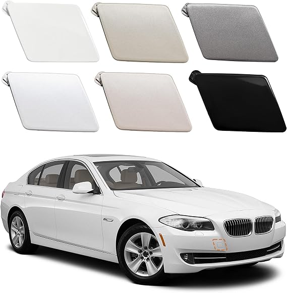 TOPUS Front Bumper Tow Hook Cover Fit for BMW 5-Series F10 F18 528i 535i 550i Sedan 2011 2012 2013 Towing Eye Cap 51117246868 (Platinum Bronze, Right Passenger Side)