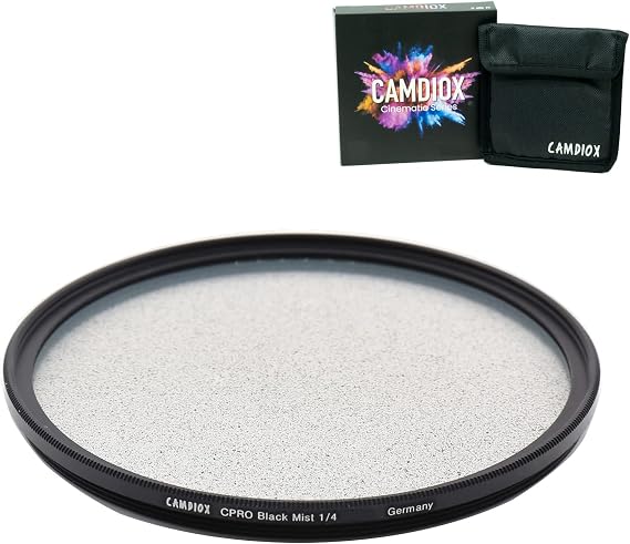 Cinepro Black Mist 62mm PRO Soft Diffusion 1/4 CPRO Filter - Creative Cinematic Diffusion Effect for DSLR mirrorless Video Camera