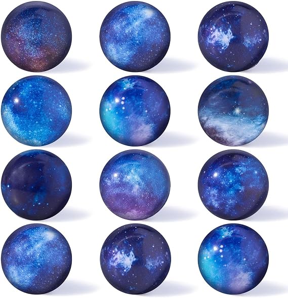 AMOR PRESENT 12PCS Stress Balls Bulk for Space Party Favors, Galaxy Squeeze Toys Slow Rising Mini Foam Balls Toys for Kids Adults Stress Relief Outer Space Astronaut Party Class Reward, 2 Inch