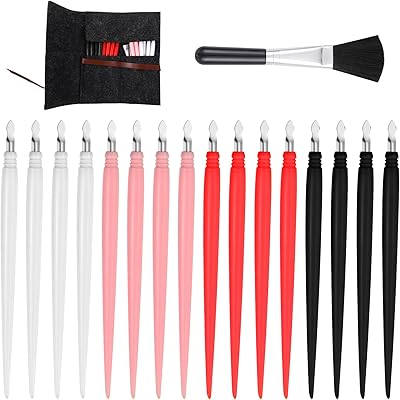 18 Pcs Scratch Art Tools Art Scratching Pen Kits Scratch Paper Stick Scratching Drawing Color Pen Stylus Tools Bag with Clean Brush for Adults Paper Painting Scratchboard