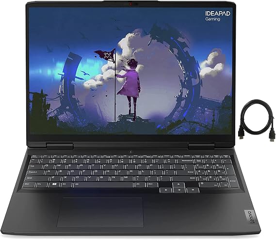 Lenovo Ideapad 3i Gaming 15.6" FHD 120Hz Laptop, Intel Core i7-12700H, 16GB RAM 2TB PCIe SSD, GeForce RTX 3050Ti Graphics, Backlit Keyboard, Onyx Grey with TWE HDMI Cable