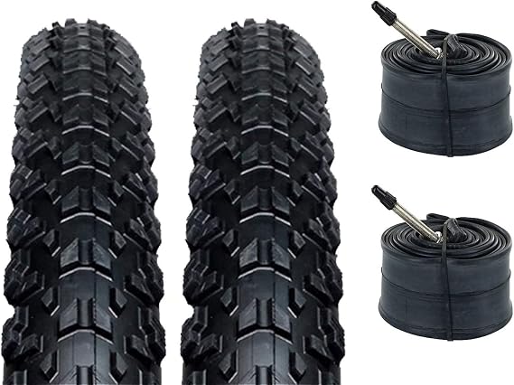 Zol Bundle 2 Pack Z1255 MTB Tires and Tube 27.5, Presta/French 48 MM Valve