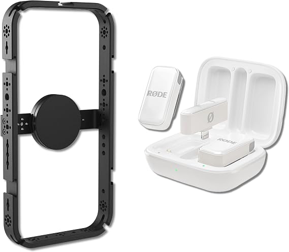 Rode Wireless Micro Microphone Kit (Lightning Connector, White) with Rode Phone Cage