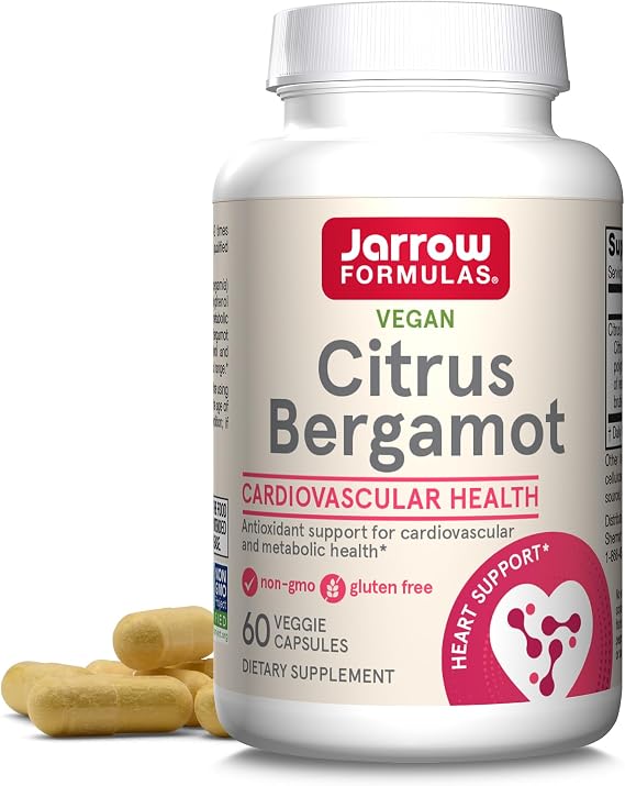 Jarrow Citrus Bergamot Supplement 500 mg, 60 Veggie Caps