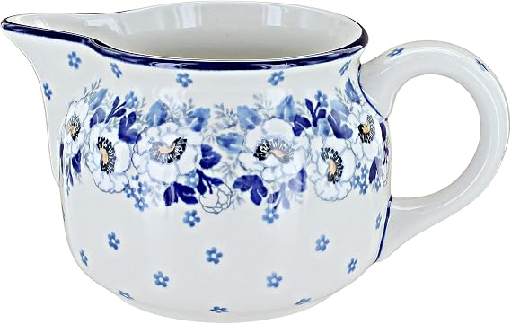 Blue Rose Polish Pottery Georgia Blue Small Pitcher