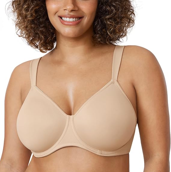 DELIMIRA Women's Unlined Minimiser Bras Seamless
