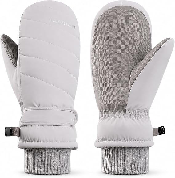 Eohak Winter Ski Mittens for Women Men - Warm Water-repellent Snow Mittens for Cold Weather
