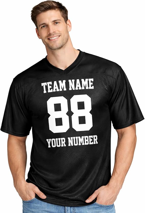 Customize Your Own Football Jersey with Your Name and Team Number Personalized & Customized Jersey