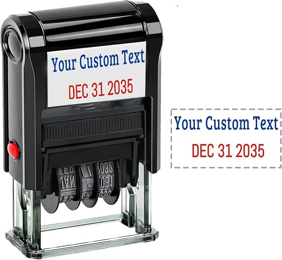 Custom Date Stamp Personalized Signature Name Stamp with Date