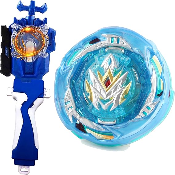 Metal Fusion Games Blade Blades Toy Set Sparking Launcher Grip Bey Battling Tops Burst BU B-202 Wind Knight Mn Bn-6 Booster Left Right Launcher Play Blades Gaming Toy Gift for Boys Kids 6-8