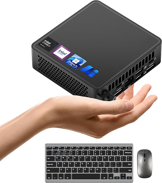ASUS NUC 15 Pro Mini Desktop PC, Intel Series 2 Core 7 240H(10C/16T, Up to 5.2GHz), Small Computer 16GB DDR5 RAM, 512GB PCIe SSD, Intel Graphics, Thunderbolt 4, WiFi 7, 8K/Quad 4K HDR, Win 11 Pro