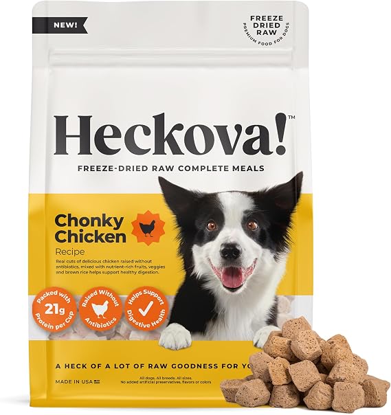Chonky Chicken - Dog Treats Freeze Dried Chicken, Complete Meal & Topper, Real Cuts for Training - High Protein (21g Per Cup) Training Treats for Dogs, Made in The USA, 20oz Bag
