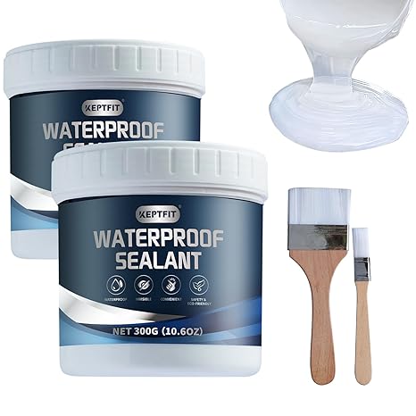 Invisible Waterproof Agent, 2 * 10oz Transparent Invisible Sealant Set, Transparent Coating Agent, Anti-Leakage Sealant, Indoor Outdoor Repairing Leak Waterproof Adhesive