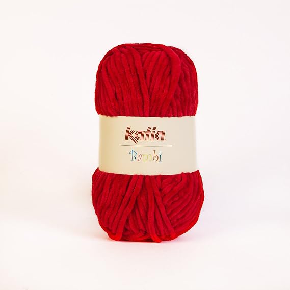 Katia Bambi Thick Chenille Yarn - Red (312)
