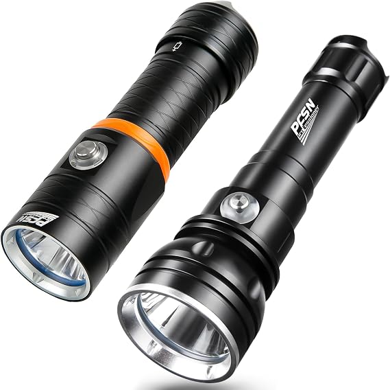 3000 Lumens Diving Flashlight & 3500 Lumens Portable Dive Light (Black)