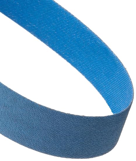 Norton BlueFire R823P Benchstand Abrasive Belt, Waterproof, Polyester Backing, Zirconia Alumina, 1" Width, 42" Length, Grit 180 (Pack of 5)