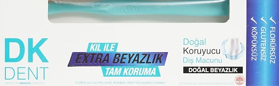 DKDENT Klasik Florürsüz Doğal Diş Macunu 75 ml Diş Fırçası Hediyeli