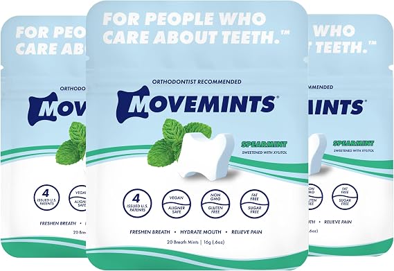 Movemints Clear Aligner Mints, Pack of 3