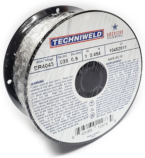 Techniweld ER 4043 ALUMINUM MIG Welding Wire .035 X 1 LB SPOOL GENERAL PURPOSE