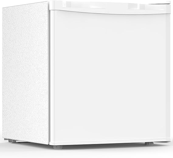 Electactic 1.7 Cu.ft Mini Fridge, Compact Refrigerator, Single Reversible Door, Ultra Quiet, Energy Efficient for Office, Dorm, Bedroom, Apartment, White