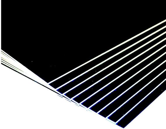 A2 Black Mount Board 1500 Microns - Ideal for Art, Crafts, DIY Projects - Durable, and Easy to Cut and Customize (Pack of 10)