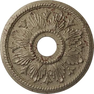 Ekena Millwork CM18ED1GDC Edinburgh Ceiling Medallion, Gobi Desert Crackle