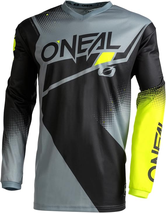 O'NEAL Element Racewear Jersey, Black/Gray/Yellow MD