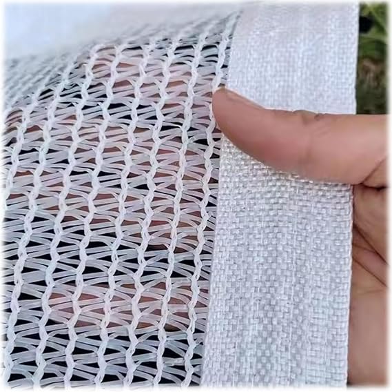 Bahçe için %90 UV Korumalı Güneş Koruma Kumaşı, Beyaz Gölge Kumaş, Boyut 1 x 2 m ila 2 x 5 m, Sera ve Dış Mekan Alanları için Delikli Örgü Kumaş (10 x 16 m)