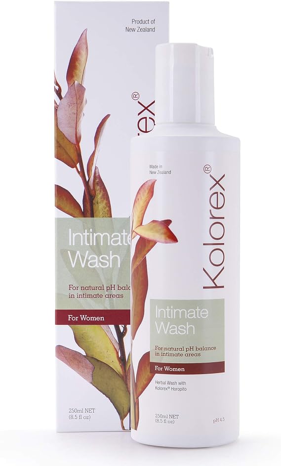 Kolorex Intimate Wash - Daily Herbal and pH-Balanced Feminine Wash Containing The New Zealand Herb Horopito, 250 ml