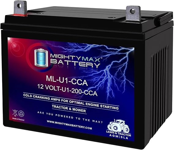 Mighty Max Battery ML-U1 12V 200CCA Battery for Cub Cadet Sit Down Under Seat Mowers
