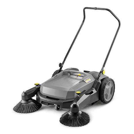 Karcher Walk-Behind Push Floor Sweeper - Indoor and Outdoor - KM 70/20 C 2SB - Adjustable Side Brushes - 11 Gallon Capacity - Old Model