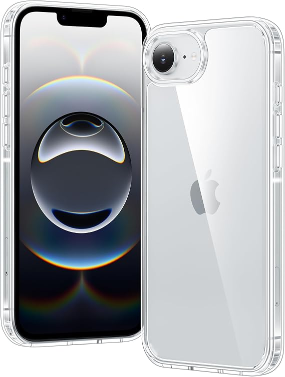 Clear Case for iPhone 17e & iPhone 16e, Ultra Thin, Shockproof TPU Cover, Anti-Yellowing, Crystal Clear, Phone Case for Apple iPhone 17e/16e - Clear