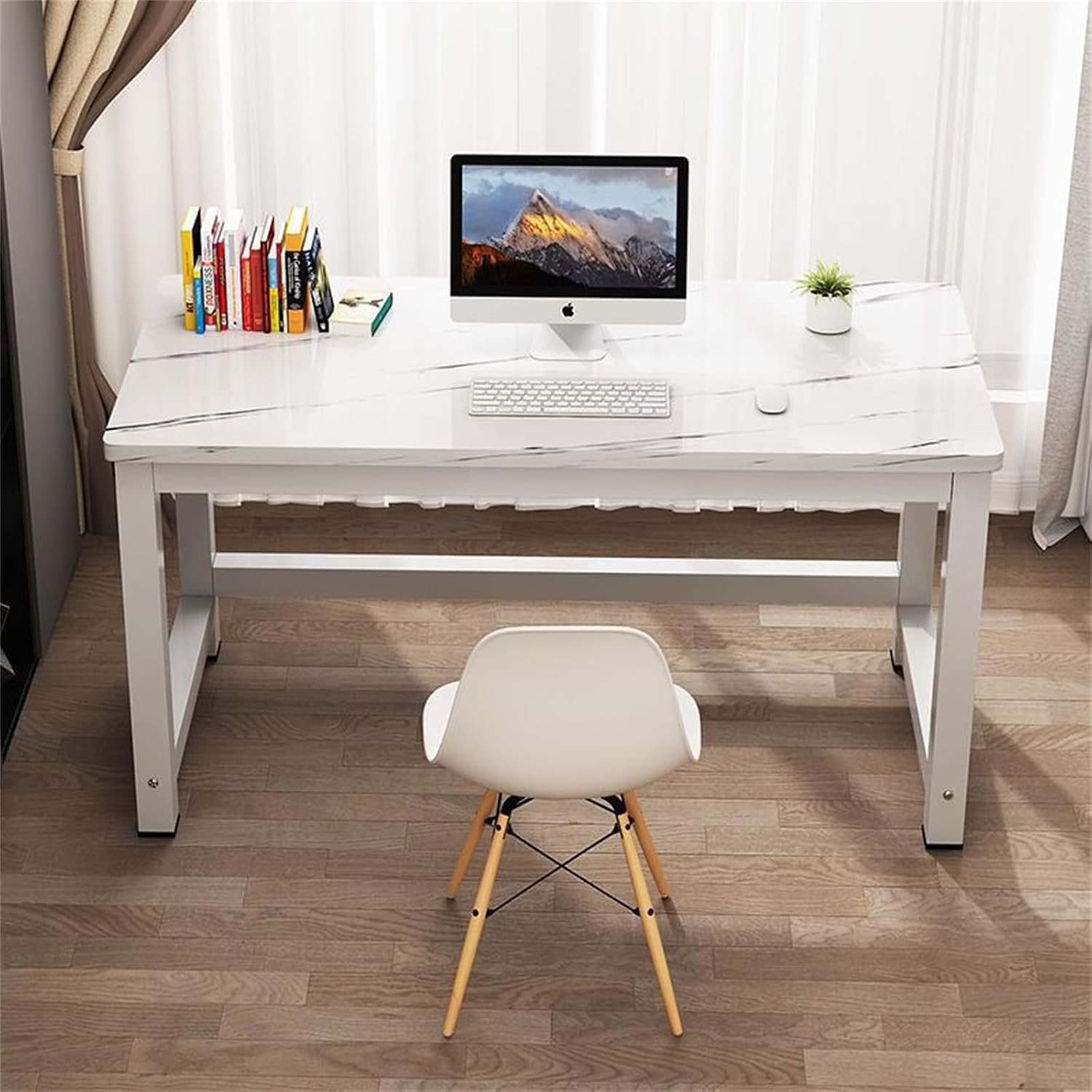 Desk, PC Desk, Study Desk, Gaming Desk, White, Computer Desk, Gaming, Compact, Living Alone, Table, Furniture, Study Desk, Small, Work Desk, Gaming Desk, Gaming Desk, 39.4 x 19.7 inches 100 x