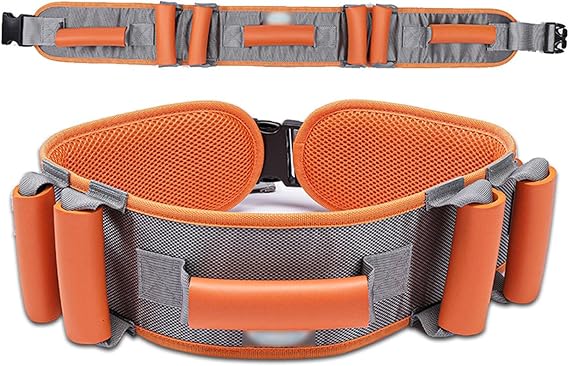 NICHOY Transfer Belt with Leg Loops,Medical Nursing Safety Gait Assist Device Sling for Seniors,Physical Therapy Gait Belt,Breathable Mesh Cloth(A,XL-XL)
