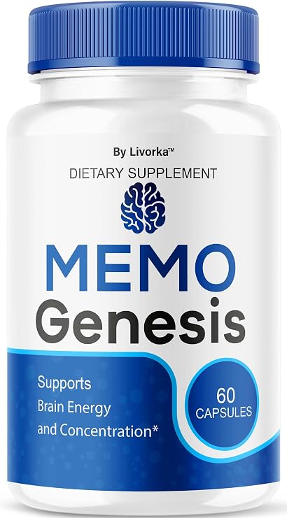 Memo Genesis Capsules - Original MemoGenesis Brain Health Daily Support Pills Natural Advanced Formula Cognitive Health & Function to Help Maintain Clarity Focus, 60 Capsules for 1 Month