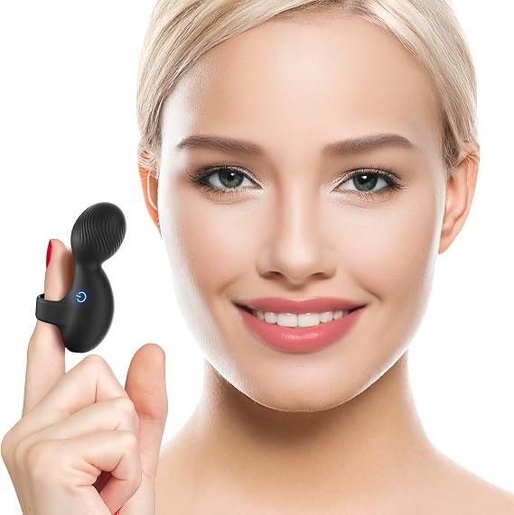 Multifunctional Finger Massager, Waterproof Rechargeable Mini Massage Tool (Black)