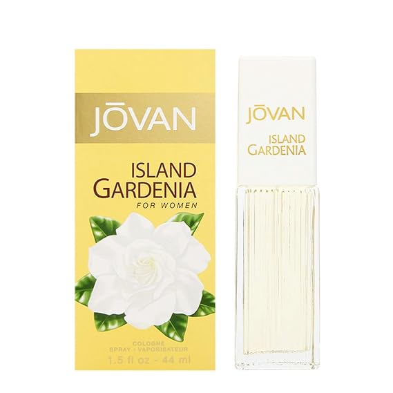 Jovan Island Gardenia Eau de Cologne Spray 1.5 fl oz Pack of 1, Notes of Neroli, Gardenia, and Sandalwood, Womens Fragrance, Long Lasting, Everyday Fragrance, Travel Size