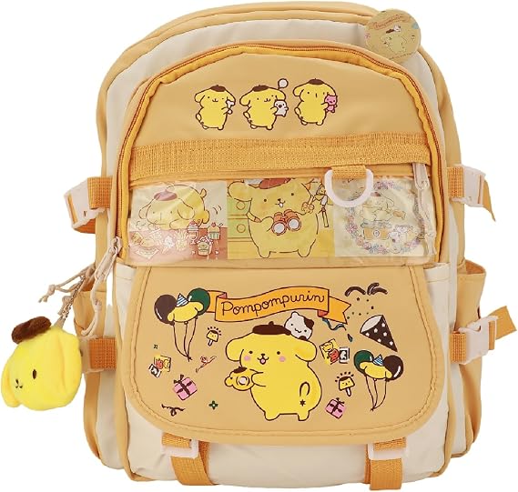 juju Yellow Kawaii Backpack For School - Cute Girl Backpacks For School - Cute Girls Backpack Kawaii - Kids Backpacks Cartoon