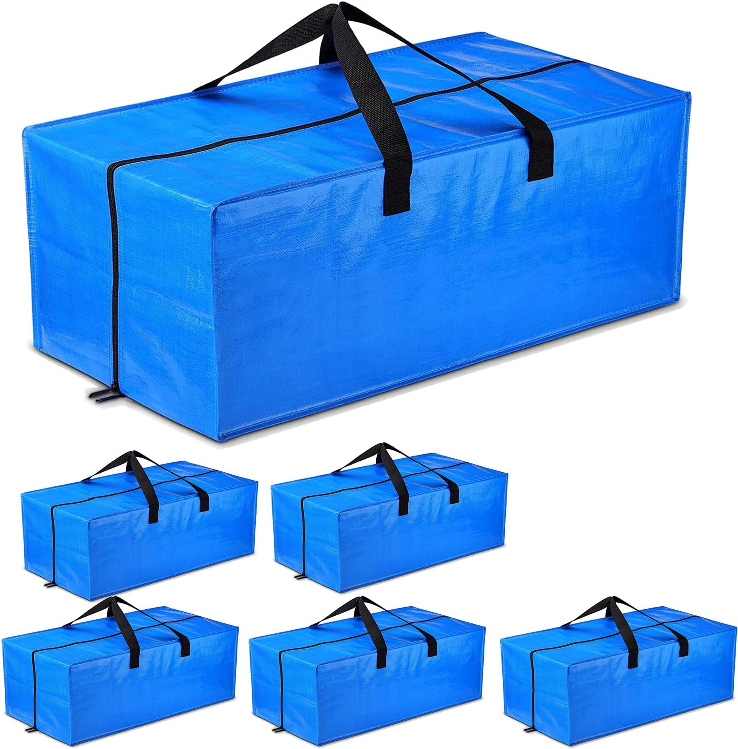 SGPAC Moving Bags Heavy Duty Extra Large with Backpack Straps,Extra Thick Storage Totes with Reinforced Handles for Space Saving,Moving Supplies & Moving Essentials,Alternative to Moving Box,6 Packs