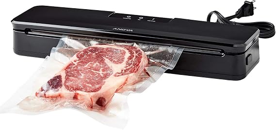 Anova Culinary Vacuum Sealer, Slim & Compact, Includes 10 Pre-Cut Bags (BPA-Free), Wet & Dry Dual Food Vacuum Sealer Machine for Sous Vide and