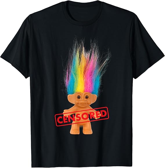 DreamWorks Trolls Censored Rainbow Hair T-Shirt