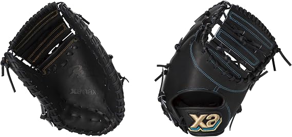 Xanax Baseball Hard Baseball Left Throw Hard Junior First Mitt XanaPower Black x Sky Blue 9040 L For Left Throw BHF24FJ1P