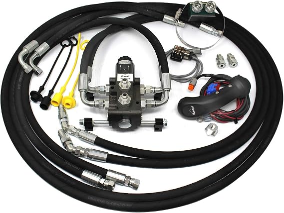 Summit Hydraulics Hydraulic Electric Diverter Valve Kit for John Deere 1025E, 1026R, 1025R, 2025R, and 2026R Tractor Models with 120R Loaders