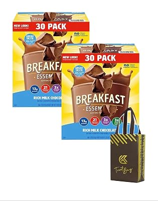 Breakfast Essentials Chocolate Nutritional Drink Mix Powder, 60 Count