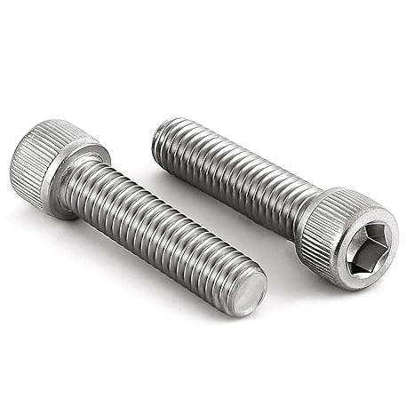 M8-1.25 x 100mm Socket Head Cap Screws Bolts, Allen Socket Drive, Stainless Steel 18-8 (304), Full Thread, Bright Finish, Machine Thread, 5 PCS
