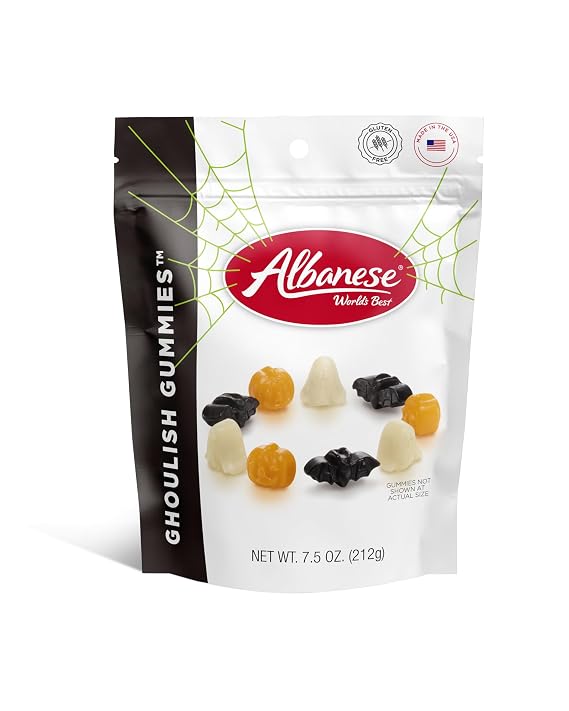 Albanese Ghoulish Gummies, 7.5 Ounce Bag, Halloween Candy, Share with Friends & Family