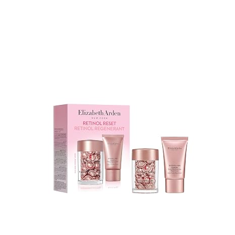 Elizabeth Arden Retinol + HPR Ceramide Rapid Skin Renewing Anti-Aging Face Serum Capsules, Fine Lines & Wrinkles Treatment with Peptides, Vitamin E, Niacinamide